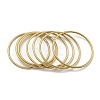 7Pcs PVD Vacuum Plating 202 Stainless Steel Plain Ring Bangle Sets BJEW-M317-16B-G-1