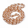 Electroplate Transparent Glass Beads Strands EGLA-N002-35-F02-2