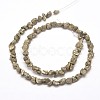 Natural Pyrite Nuggets Beads Strands X-G-I125-85-2