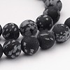 Natural Snowflake Obsidian Gemstone Beads G-J338-03-8mm-1