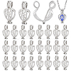 30Pcs Alloy Hollow Teardrop Bead Cage Pendants KK-PH0014-16-1