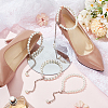 2 Pairs 2 Styles Women's Detachable ABS Plastic Imitation Pearl Beaded Shoe Laces for High Heels DIY-PH0022-88A-5