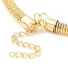 Iron Round Snake Chains Choker Necklaces NJEW-P289-04G-4