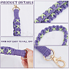 Cotton Handmade Braided Wrist Lanyard Pendant Decorations KEYC-WH0007-001A-5