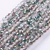 Electroplate Glass Faceted Rondelle Beads Strands EGLA-D020-3x2mm-15-1