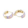 Daisy Flower Enamel Hoop Earrings EJEW-G290-01G-B-2