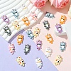 35Pcs 7 Colors Opaque Resin Kitten Pendants RESI-YW0001-73-5