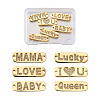 Brass Micro Pave Cubic Zirconia Links ZIRC-TA0001-14G-1