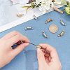 8Pcs 2 Colors 304 Stainless Steel Coil Cord Ends STAS-UN0026-64-2