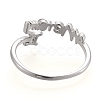 Adjustable Brass Micro Pave Clear Cubic Zirconia Cuff Rings X-RJEW-M134-A04-3