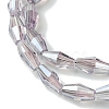 Transparent Electroplate Glass Beads Strands GLAA-K064-05A-PL06-3