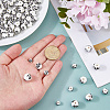 100Pcs 4 Colors Floral Printed Porcelain Beads PORC-DC0001-16A-3