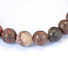 Natural Picasso Stone/Picasso Jasper Beads Strands X-G-E334-10mm-10-2