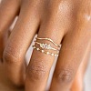 3Pcs Rhombus Zinc Alloy with Crystal Rhinestone Finger Rings FS-WG622CD-04-4