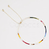Adjustable Plastic Beaded Slider Bracelets YS6543-2-1