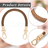 CutHollow 2Pcs Braided Round PU Leather Bag Straps Bag Handles FIND-CL0001-02A-4