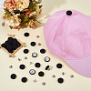 30 Bags Cloth Covered Alloy Buttons BUTT-PH0001-68-4