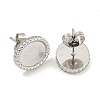 Non-Tarnish 304 Stainless Steel Stud Earrings Findings EJEW-A111-03P-1