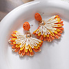Bohemian Raffia Dangle Stud Earrings WG28A37-02-1