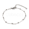 Tarnish Resistant 304 Stainless Steel Satellite Chain Bracelets BJEW-JB06524-01-1