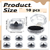 10Pcs Transparent Plastic Ring Boxes OBOX-LP0001-03-2