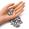 40Pcs 4 Styles Handmade Printed Porcelain Beads PORC-FP0001-06-4