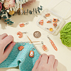 12Pcs Resin Pendant Locking Stitch Markers HJEW-BC00083-3