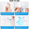 Gorgecraft 8 Sheets 4 Style Turtle & Infinity Laser Style PET Waterproof Self-Adhesive Stickers STIC-GF0001-01C-3