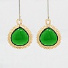 Real 18K Gold Plated Brass Glass Pendants GLAA-J043-01G-2