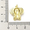 Brass Enamel with Cubic Zirconia Pendant FIND-Z023-15G-3