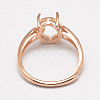Adjustable 925 Sterling Silver Solitaire Ring Settings STER-P033-17RG-2
