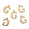 304 Stainless Steel Alphabet Charms STAS-H122-G-AB-1