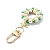 Christmas Wreath Shell Pearl Pendant Decoration HJEW-TA00024-4