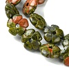Natural Unakite Beads Strands G-H023-B02-01-4