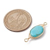 Natural Mixed Gemstone Copper Wire Wrapped Connector Charms PALLOY-JF02516-2