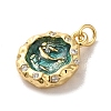Brass Cubic Zirconia Pendants KK-M278-17G-2