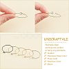 30Pcs 5 Colors Ion Plating(IP) 316 Surgical Stainless Steel Hoop Earrings Findings STAS-UN0030-95-4