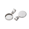 304 Stainless Steel Pendant Cabochon Settings STAS-L282-010P-03-2