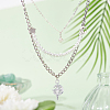 18Pcs 3 Colors 304 Stainless Steel Pendant Rhinestone Settings Ion Plating(IP) STAS-DC0014-65-4