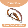 40Pcs 8 Style Flat Sandpaper TOOL-FH0001-61-2