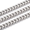Tarnish Resistant 304 Stainless Steel Cuban Link Chain STAS-B019-02B-P-1