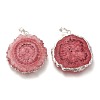 Dyed Natural Druzy Solar Quartz Crystal Pendants G-F693-01H-S-2