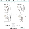 24Pcs 4 Styles 304 Stainless Steel Clip-on Earring Findings with Imitation Pearl Plastic Beaded STAS-SC0010-46B-2