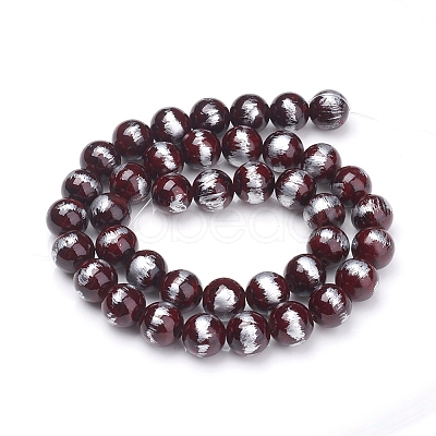 Natural Mashan Jade Beads Strands G-G833-6mm-17-1