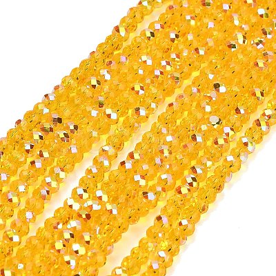 Electroplate Glass Beads Strands GL-CBAA615-03B-1
