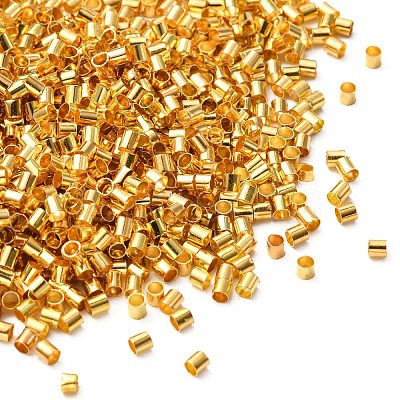 Brass Crimp Beads KK-YW0002-02G-1