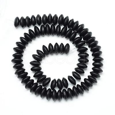 Synthetic Black Stone Beads Spacer Strands G-R359-4x8-02-1