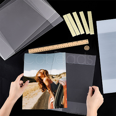 Rectangle Acrylic Table Card Display Frame and Double Faced Adhesive Tape AJEW-WH0609-493B-1