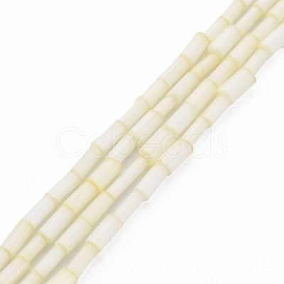 Glass Silk Stain Style Beads Strands GLAA-N047-001B-02-1