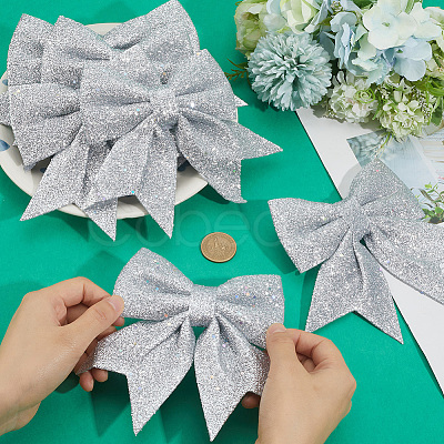 10Pcs Glitter Foam Bowknot Ornament Accessories FIND-GF0008-55C-1